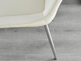 2x Pesaro Cream Velvet Dining Chairs Silver Legs - Pesaro-Silver-cream-dining-chair-6.jpg