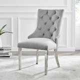 2x Belgravia Grey Velvet Scoop Knockerback Dining Chairs Silver Legs - Belgravia Dining Chair Grey-1_nss.jpg
