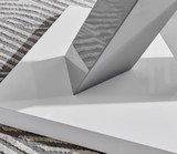 Monza Rectangular White and Grey High Gloss 4 Seater Dining Table - Monza-4-seater-chrome-glass-rectangle-modern-dining-table-4.jpg