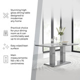 Imperia Rectangular Grey High Gloss 6 Seater Dining Table - 111-FBOX-Imperia-6-seats-grey-table-1.jpg Imperia Rectangular Grey High Gloss 6 Seater Dining Table - 111-FBOX-Imperia-6-seats-grey-table-1.jpg