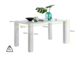 Pivero White High Gloss Dining Table  - pivero_6_dining_table_dims_56.jpg