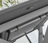 Lira Rectangular Grey High Gloss and Metal Extending 6 Seater Dining Table - lira-grey-120cm-6-seater-high-gloss-square-modern-dining-table-4.jpg