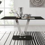 Florini Rectangular Black Glass V 4-6 Seater Dining Table - florini-6-seats-black-glass-modern-rectangle-dining-table-1-CROP.jpg