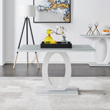 Giovani Rectangular Grey and White High Gloss Glass 4 Seater Dining Table - giovani-grey-high-gloss-modern-rectangle-dining-table-2ss.jpg