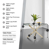 Novara Round Glass and Gold Metal 6 Seater Dining Table - 097-FBOX-Novara-Gold-table-image-2.jpg