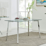 Cosmo Chrome Metal And Glass Dining Table  - cosmo-4-seaterchrome-modern-rectangle-dining-table-1s.jpg Cosmo Chrome Metal And Glass Dining Table  - cosmo-4-seaterchrome-modern-rectangle-dining-table-1s.jpg