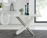 Mayfair 4 White High Gloss And Stainless Steel Dining Table  - mayfair-4-seater-high-gloss-modern-rectangle-dining-table-2_56.jpg