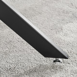 Leonardo Rectangular Glass and Black Metal 4 Seater Dining Table - LEO-BLK-4-DIN-TBL5.jpg