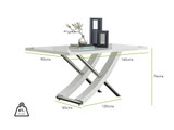 Mayfair Large White High Gloss And Stainless Steel Dining Table  - mayfair_6_dining_table_dimensions_image_56.jpg