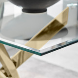 Leonardo Rectangular Glass and Gold Metal 6 Seater Dining Table - LEO-GLD-6-TBL_3.jpg