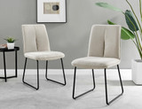 Novara Black Leg Round Glass Dining Table & 4 Halle Chairs - beige-2-halle-taupe-beige-fabric-black-leg-dining-chair.jpg