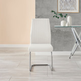 2x Lorenzo White Faux Leather Dining Chairs - Lorenzo-White-Faux-Leather-Din-Chair-Silver-Leg-5.jpg