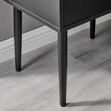 Taylor 2 Drawer Black Bedside Table Gold Handles - Taylor Bedside table 2 draw black-gold (2).jpg