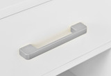 Taylor 1 Drawer White Bedside Table Silver Handles - Taylor Bedside table 1 draw white-silver-4.jpg