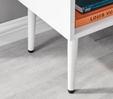 Taylor 1 Drawer White Bedside Table Silver Handles - Taylor Bedside table 1 draw white-gold-5.jpg