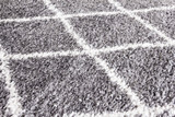 Fantasy Geometric Moroccan Trellis Rug in Dark Grey and Cream - 120x170cm - fantasy-trellis-dark-grey-cream-shaggy-modern-geometric-shagpile-rug.jpg