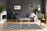 Toscana Moroccan Lattice Two-Tone Rug in Grey and Cream - 120x170cm - toscana-lattice-200x300-medium-grey-3.jpg