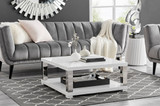 Anzio Square High Gloss and Chrome Large Coffee Table - anzio-medium-white-high-gloss-chrome-coffee-table.jpg