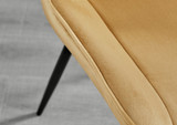Novara 100cm Round Dining Table and 4 Pesaro Black Leg Chairs - Pesaro-Black-mustard yellow-dining-chair (8).jpg