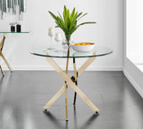 Novara Gold Metal 100cm Round Glass Dining Table And 4 Milan Dining Chairs - novara-100cm-gold-metal-modern-round-dining-table-2_11.jpg