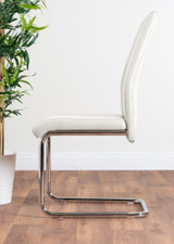 Novara 100cm Round Dining Table & 2 Lorenzo Chairs - white-2-lorenzo-modern-leather-dining-chairs-seats-chrome-3_1_7.jpg