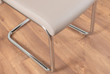 Novara 100cm Round Dining Table & 2 Lorenzo Chairs - cappuccino-beige-2-lorenzo-modern-leather-dining-chairs-seats-chrome-9.jpg