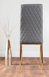 Novara Black Leg Round Glass Dining Table & 4 Milan Gold Leg Chairs - grey-modern-milan-dining-chair-leather-chrome-6_41.jpg
