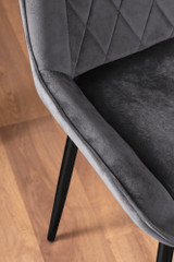 Novara 100cm Round Dining Table and 2 Pesaro Black Leg Chairs - grey-pesaro-velvet-black-metal-modern-luxury-dining-chair-7.jpg