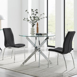Novara 100cm Round Dining Table & 2 Isco Chairs - novara-100cm-chrome-round-dining-table-2-black-leather-isco-chairs-set-CROP.jpg