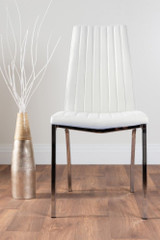 Novara 100cm Round Dining Table & 2 Isco Chairs - white-isco-chrome-leg-modern-quality-leather-dining-chair-2_2.jpg