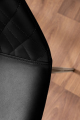Novara Black Leg Round Glass Dining Table & 4 Corona Silver Chairs - black-corona-chrome-leg-modern-leather-dining-chair-5_6.jpg