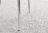 Novara Black Leg Round Glass Dining Table & 4 Calla Silver Leg Chairs - Calla-grey-silver-dining-chair-7.jpg