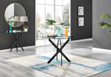 Novara Black Leg Round Glass Dining Table & 4 Pesaro Black Leg Chairs - novara-100-black-leg-modern-round-dining-table-2.jpg