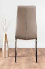 Novara Black Leg Round Glass Dining Table & 4 Isco Chairs - cappuccino-isco-chair-back_2.jpg