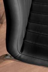 Novara Black Leg Round Glass Dining Table & 4 Isco Chairs - black-isco-chrome-leg-modern-quality-leather-dining-chair-6_1_1.jpg