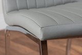 Novara Black Leg Round Glass Dining Table & 4 Isco Chairs - grey-isco-chrome-leg-modern-quality-leather-dining-chair-4_2.jpg