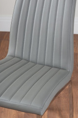 Novara Black Leg Round Glass Dining Table & 4 Isco Chairs - grey-isco-chrome-leg-modern-quality-leather-dining-chair-8_2.jpg