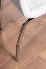 Novara Black Leg Round Glass Dining Table & 4 Isco Chairs - white-isco-chrome-leg-modern-quality-leather-dining-chair-7_2.jpg