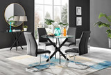 Novara Black Leg Round Glass Dining Table & 4 Lorenzo Chairs - novara-100-black-leg-round-dining-table-4-black-leather-lorenzo-chairs-set.jpg