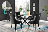Novara Black Leg Round Glass Dining Table & 4 Belgravia Black Leg Chairs - novara-100-black-leg-round-dining-table-4-black-velvet-belgravia-chairs-set.jpg
