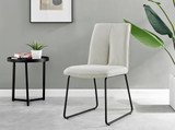 Novara Black Leg Round Glass Dining Table & 6 Halle Chairs - halle-cream-fabric-black-leg-dining-chair-1.jpg