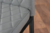 Novara 120cm Gold Round Dining Table and 4 Milan Black Leg Chairs - grey-modern-milan-dining-chair-leather-black-leg-3.jpg