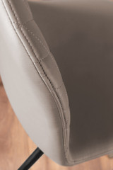 Novara Black Leg 120cm Round Glass Dining Table & 4 Corona Black Leg Chairs - beige-corona-black-leg-modern-leather-dining-chair-7.jpg