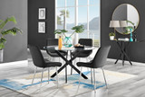 Novara Black Leg 120cm Round Glass Dining Table & 4 Pesaro Silver Chairs - novara-120-black-leg-round-dining-table-4-black-velvet-pesaro-silver-chairs-set1.jpg