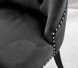 Novara Black Leg 120cm Round Glass Dining Table & 6 Belgravia Black Leg Chairs - belgravia-black-velvet-studded-back-ring-black-leg-chair-5.jpg