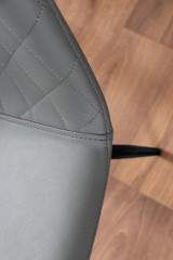Novara Black Leg 120cm Round Glass Dining Table & 6 Corona Black Leg Chairs - grey-corona-black-leg-modern-leather-dining-chair-5.jpg