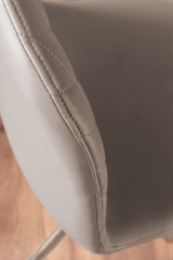 Novara Black Leg 120cm Round Glass Dining Table & 6 Corona Silver Chairs - beige-corona-chrome-leg-modern-leather-dining-chair-7_4_3.jpg