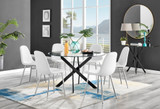 Novara Black Leg 120cm Round Glass Dining Table & 6 Corona Silver Chairs - novara-120-black-leg-round-dining-table-6-white-leather-corona-silver-chairs-set.jpg