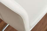 Novara Black Leg 120cm Round Glass Dining Table & 6 Lorenzo Chairs - white-2-lorenzo-modern-leather-dining-chairs-seats-chrome-9_1.jpg