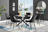Novara Black Leg 120cm Round Glass Dining Table & 6 Pesaro Black Leg Chairs - novara-120-black-leg-round-dining-table-6-black-velvet-pesaro-black-chairs-set1.jpg